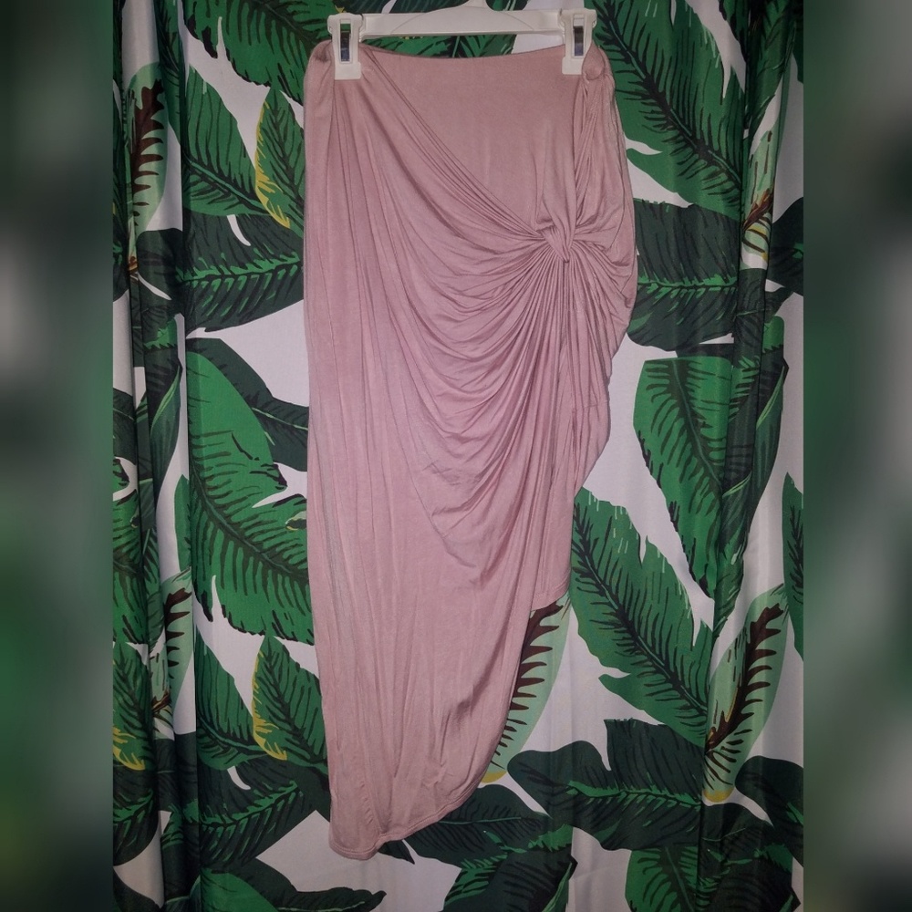 Blush High Low Body Con Skirt